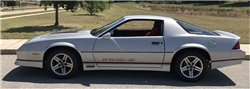 1985 - 1987 Camaro IROC-Z Decal Kit with Roll of Lower Body Stripes Set, Red and Black | Camaro Central