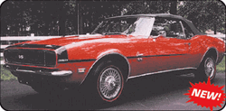 1968 SS Camaro Complete Peel and Stick Super Sport Stripe Decal Kit in Black