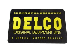 Delco Original Equipment Line Battery Decal