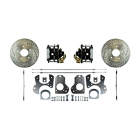 1982 - 1992 Camaro Rear Disc Brake Conversion Kit, Black Calipers Drilled & Slotted Rotors