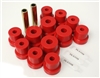 Image of 1970 - 1981 Camaro Polyurethane Leaf Spring Front Eye and Rear Shackle Bushings Set, Red