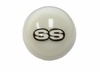 Custom Shifter Knob with "SS" Logo, White