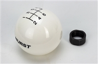 Shifter Knob in White, 6 Speed, Stock Handle Size 16 MM x 1.50