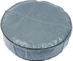 1967 - 1981 Camaro Full Size Slip-Over Spare Tire Cover in Black and Aqua Houndstooth