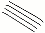 1970 - 1981 Camaro Windowfelts Set, Round Bead Outer And Flat Inners, 4 Piece Kit