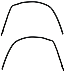 1978 - 1988 Advanced Design Roof Rail Coated Rubber Weatherstripping ( Peel and Stick ): Chevrolet Monte Carlo, Olds Cutlass, Buick Regal, Pontiac Grand Prix