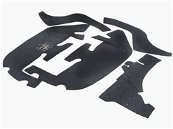 1967 - 1968 Camaro Inner Fender A Arm Splash Flap Set, 5 Piece Kit