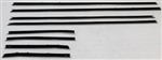 1968 - 1969 Windowfelt Inner and Outer Set, Convertible, 8 Piece, FLAT Bead Replacement Style