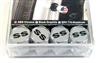 Valve Stem Cap Kits Silver With Black SS