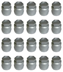 1982 - 2002 Camaro Lug Nut Cover Cap 12337914, SILVER / LIGHT GRAY 20 Piece Set