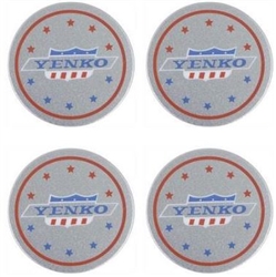 YENKO Wheel Center Cap Decals, Set of Four
