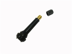 Image of a Black Wheel Tire Valve Stem with Cap, 2'' Long