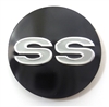 Center Cap Sticker Decal with RAISED Silver "SS" Logo, 1 3/4 Inch