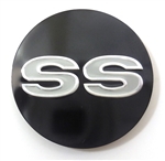 Center Cap Sticker Decal with RAISED Silver "SS" Logo, 1 3/4 Inch