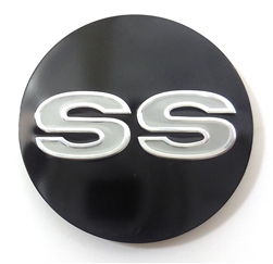 Center Cap Sticker Decal with RAISED Silver "SS" Logo, 1 3/4 Inch