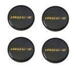 1985 - 1987 IROC-Z Center Caps, Set of Four, Black and Gold