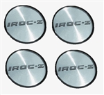 1988 - 1990 IROC-Z Wheel Center Caps, Set of 4, Silver and Black