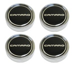 1980 - 1981 Five Spoke N90 Mag Aluminum Wheel Camaro Black Center Caps, Set