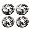 Spinner Center Caps, Sweep, Fluted, Set of 4