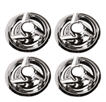 Spinner Center Caps, Sweep, Fluted, Set of 4