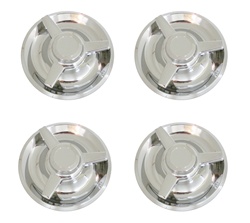 Rallye Wheel Center Caps Straight Spinner - Set of 4