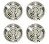 Rally Wheel Center Cap Set with Three Bar Spinners and Bowtie Logo, Premium Quality