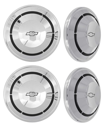 1968 - 1970 Camaro Dog Dish Poverty Hubcap Set, 4 Piece COPO Wheel Center Cap Kit