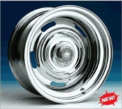 NEW Camaro Chrome Rally Wheel Kit with Flat Caps, Chevy Motor Division