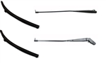 1982 - 1986 OE Style Windshield Wiper Arm and Blade Kit, Black