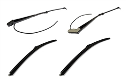 1987 - 1992 Camaro OE Style Windshield Wiper Arm and Blade Kit with Washer Nozzles, Black