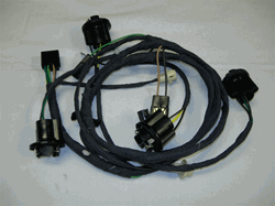 1967 Rear Body Light Wiring Harness, Standard Coupe with underdash lights