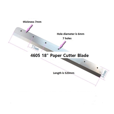 460mm, 18.1 inch HSS Paper Cutter Blade