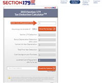 Tax Deduction Section 179