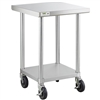 Commercial 24" x 24" SS Equipment Stand with Casters