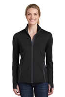 Sport-Tek Ladies Sport-Wick Stretch Contrast Full-Zip Jacket