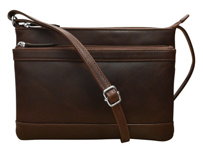 Double Zip  Crossbody Bag