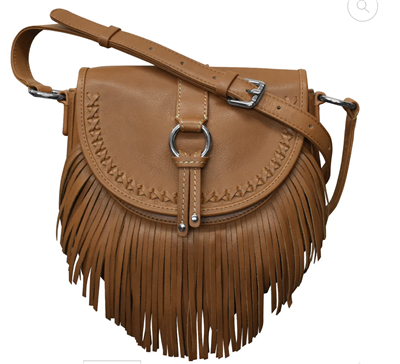 Western Fringe Half Moon Crossbody