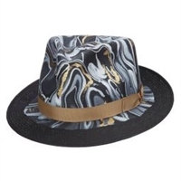 Carlos Santana - Luminosity Shantung Straw Fedora Hat