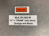 Orange and Black Inlet (EINLASS) Decal