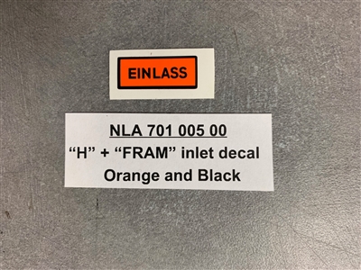 Orange and Black Inlet (EINLASS) Decal