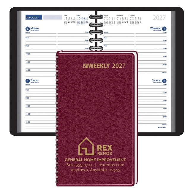 35-65 Weekly Desk Diary - Ruled