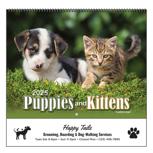 35-810 Puppies & Kittens Wall Calendar