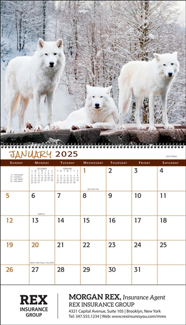 35-880 Wildlife Wall Calendar