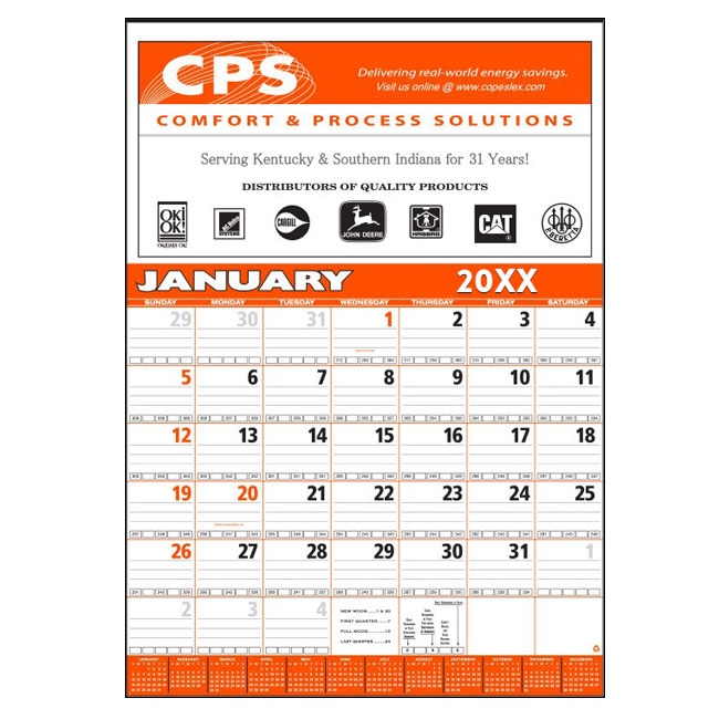 38-78 Contractor's Bid Wall Calendar