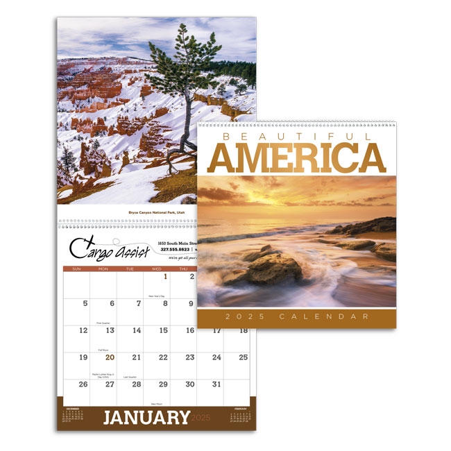 41-39 Beautiful America Executive Wall Calendar