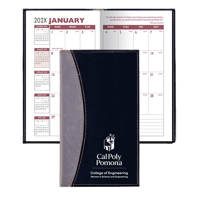 50-58 Two Tone Soft Vinyl Monthly Planner