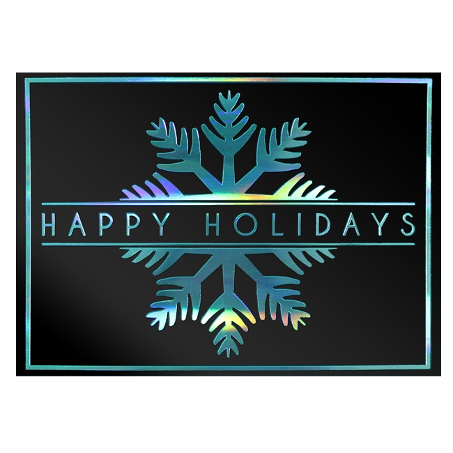 5722 Blue Snowflake Holiday Card