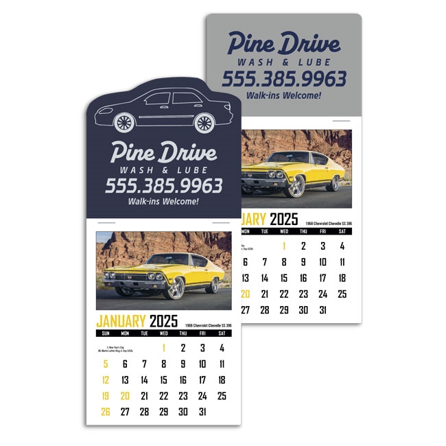 61-324 Customizable Stick-Up Muscle Car Calendar
