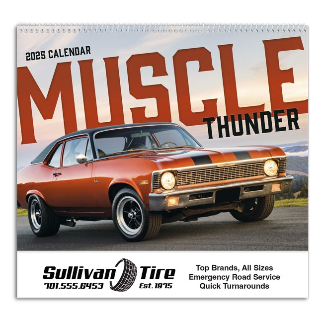 61-805 Muscle Thunder Wall Calendar