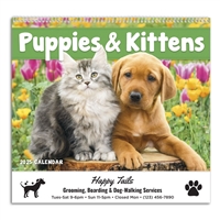 61-807 Puppies & Kittens Wall Calendar